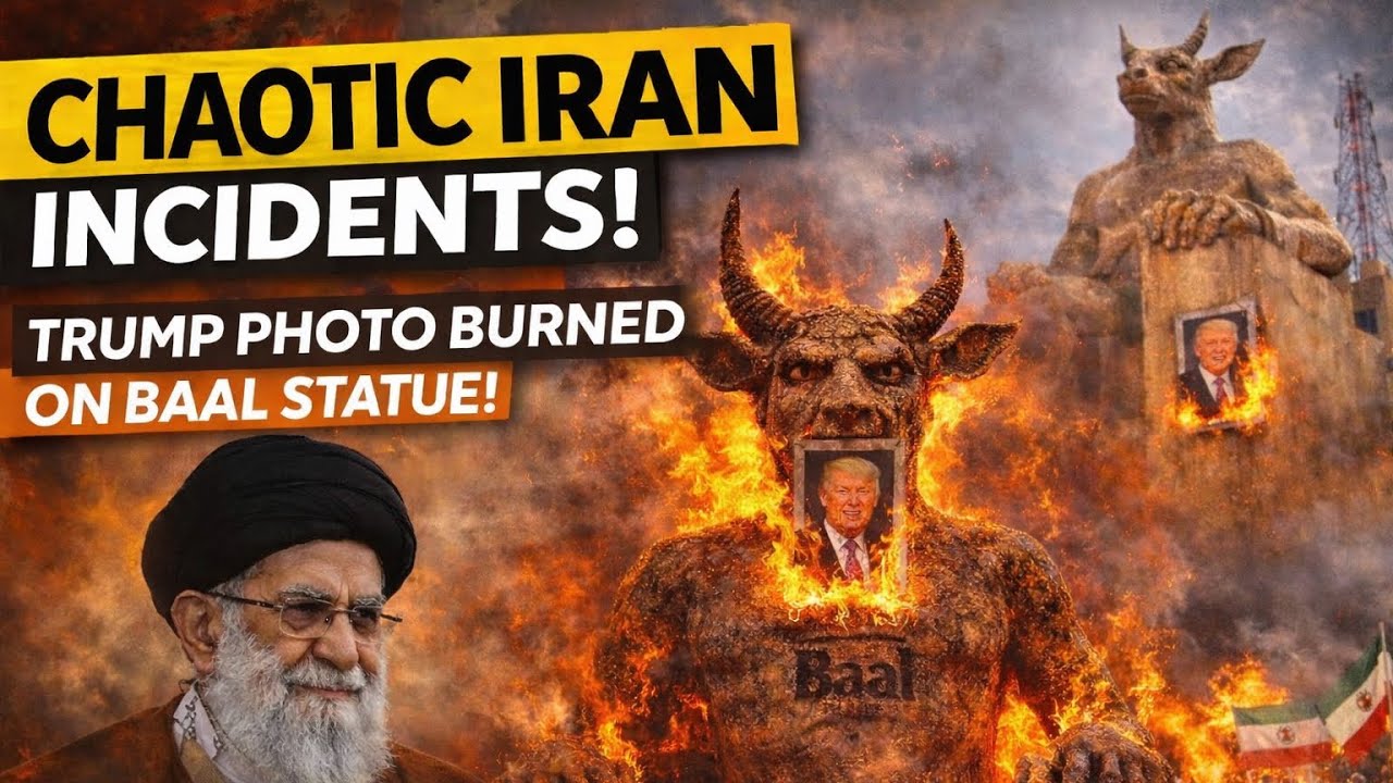 Baal statue burn in iran 
