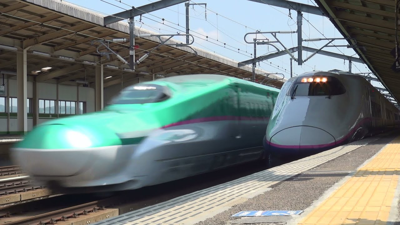 東北新幹線 迫力の高速通過映像集 新白河駅 Ver.2 High speed passing through of Shinkansen