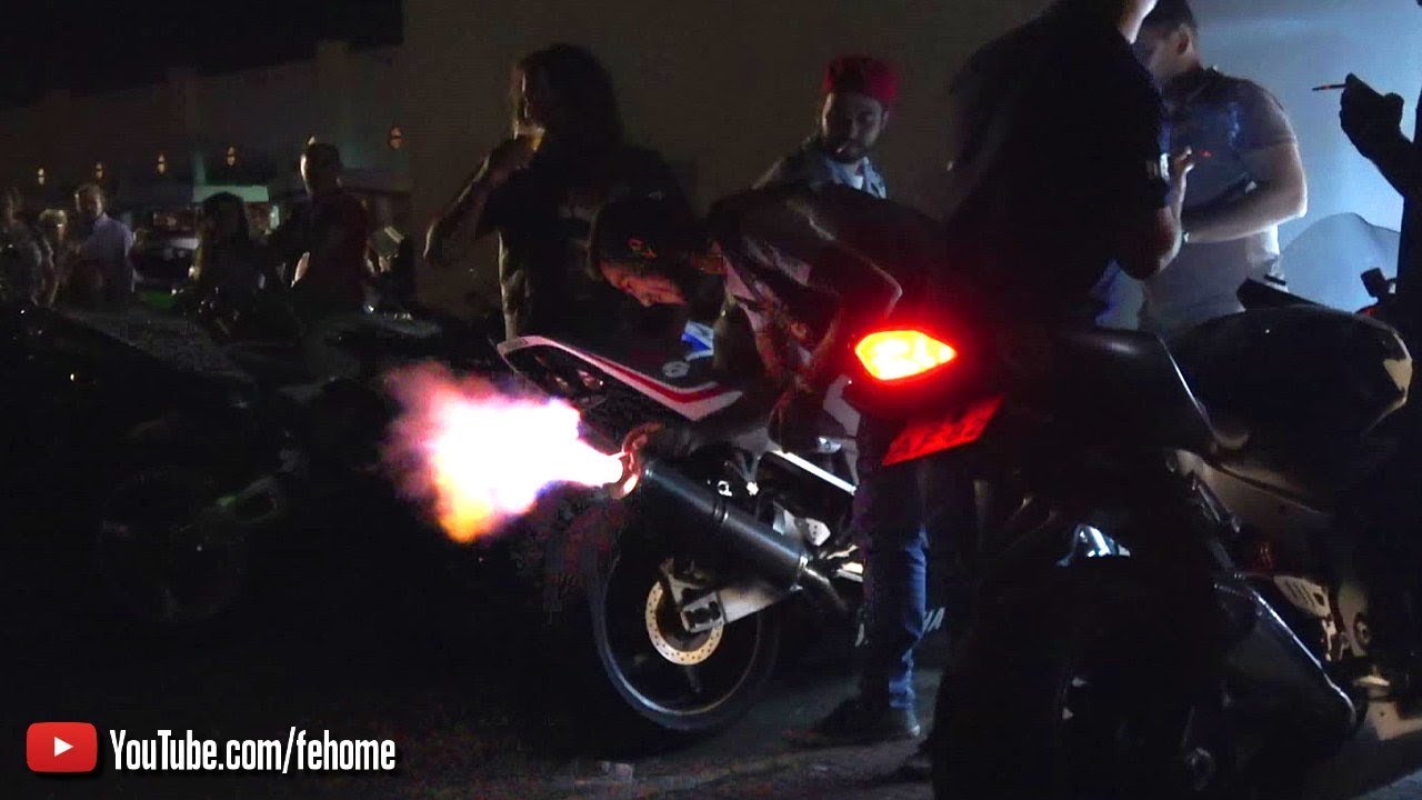 3 Motos com uns rateres muito loucos na concentra&ccedil;&atilde;o de Motos em Castelo Branco (pops and bangs)