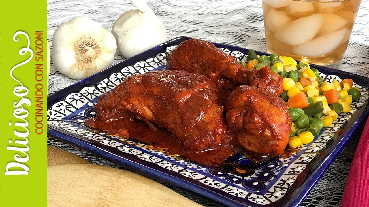 Exquisito Pollo en Achiote sin Horno / Exquisite Chicken with Achiote