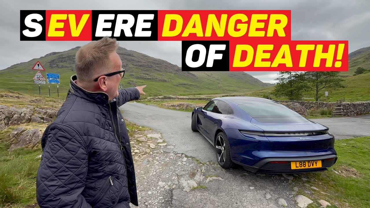 sEVere DANGER of DEATH! I DROVE my ELECTRIC CAR in REVERSE up the UK's most DANGEROUS ROAD!