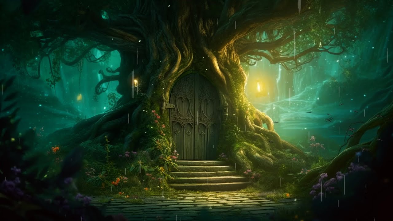 Magical Tree House in The Forest | Entering The Enchanted World | Ambience Music for Sleep