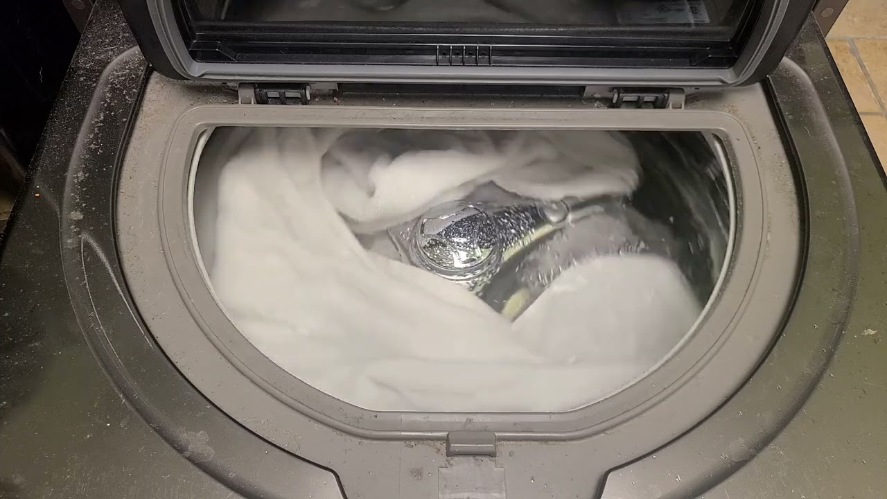 LG Sidekick Pedestal Washer One Towel Test Rinse+Spin Cycle