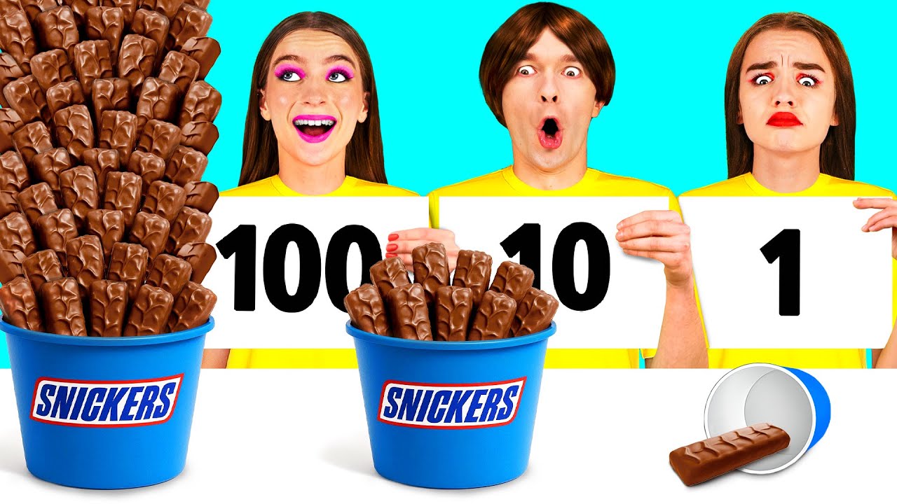 100 Слоев Еды Челлендж | Умные Гаджеты или Лайфхаки от Happy Funny