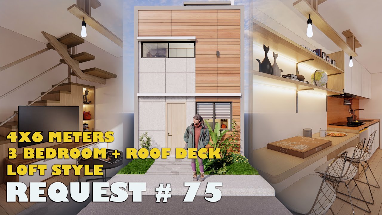 4X6 METERS 3 BEDROOM LOFT STYLE WITH ROOF DECK (REQUEST #75)