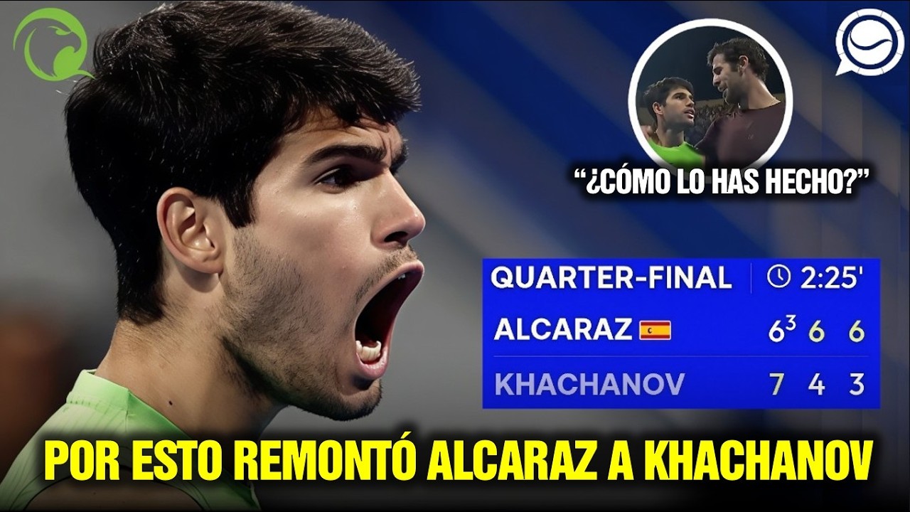 POR ESTO REMONTÓ ALCARAZ A KHACHANOV EN DOHA: LA CLAVE QUE LO EXPLICA