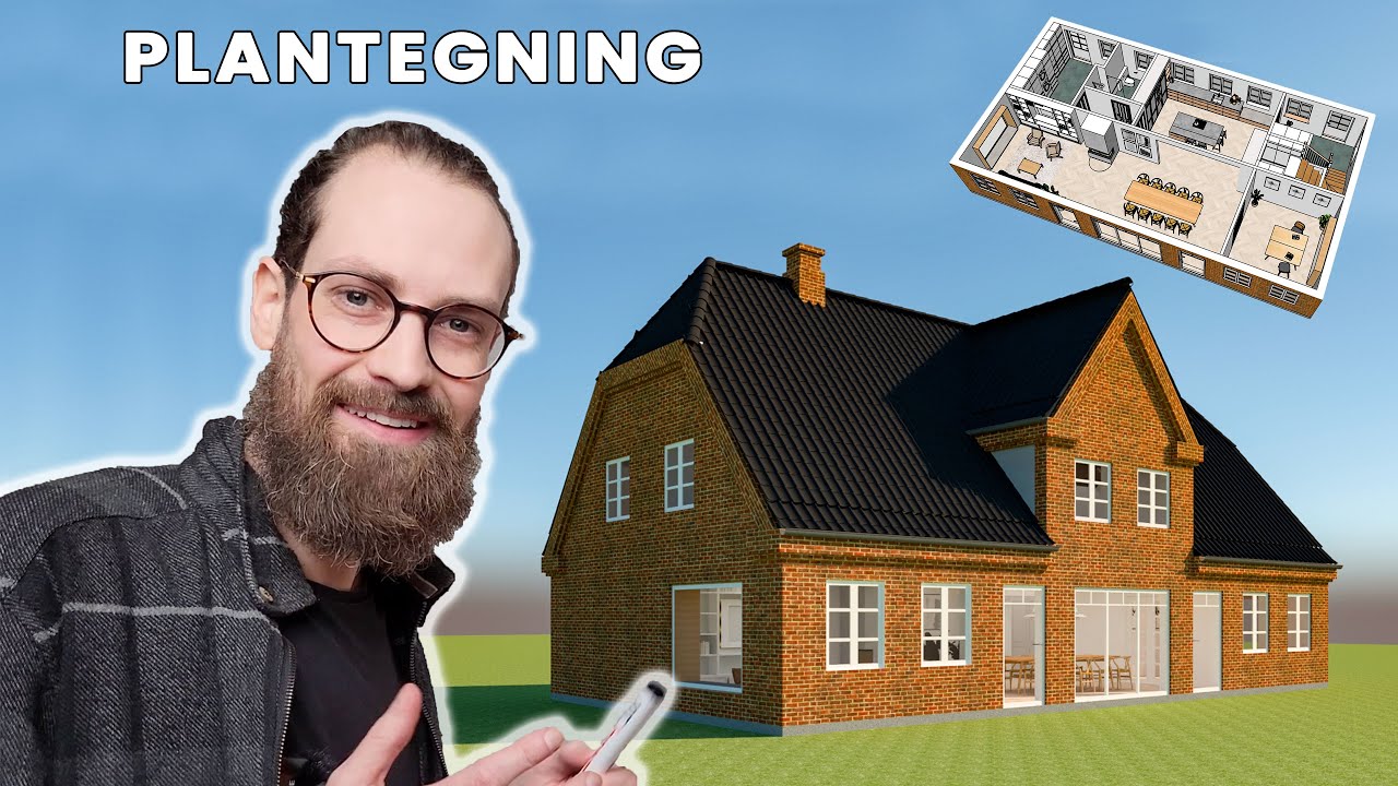 Plantegning af Renovering og Ombygning af hus landejendom,  Arkitektur, Indretning og Byggeri