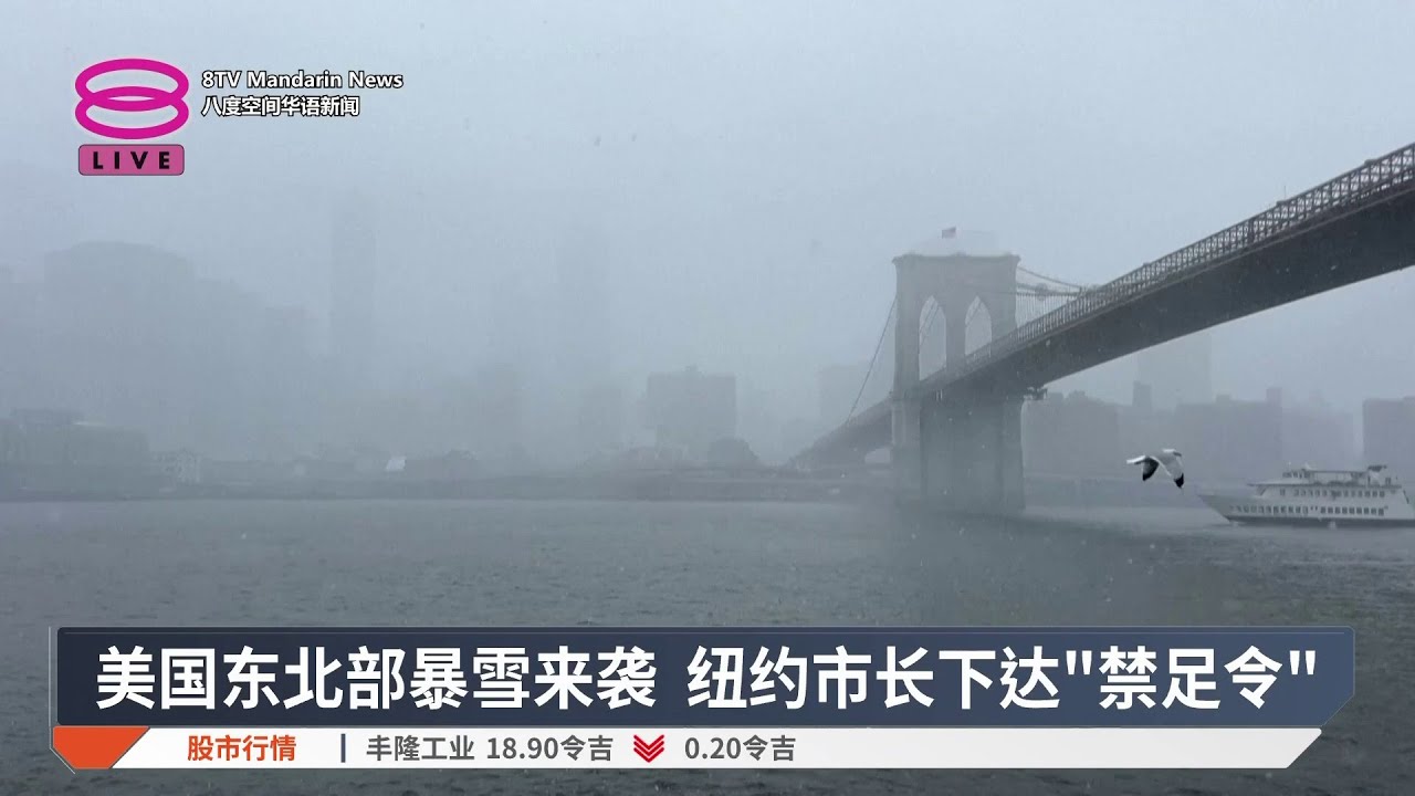 10年来最强暴风雪来袭 纽约进入紧急状态【2026.02.23 八度空间华语新闻】