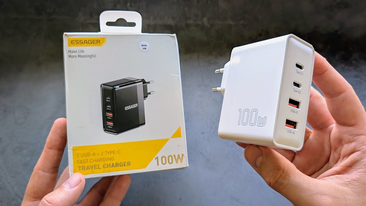 Essager 100W GaN Fast Charger - Review & TEST ( Actual Output, Power, Overheating Test )