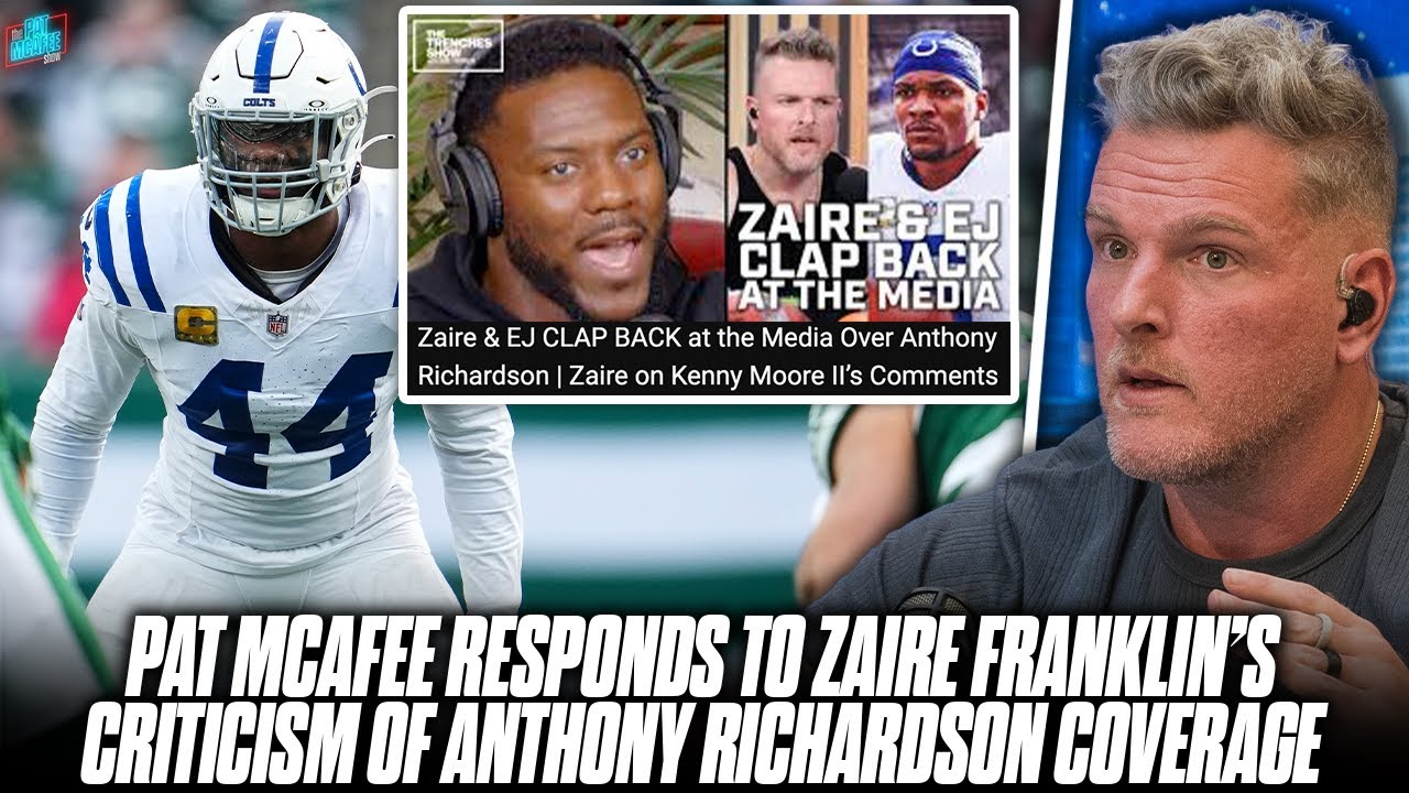 Pat McAfee Responds To Colts LB Zaire Franklin Calling Out His Criticism Of Anthony Richardson