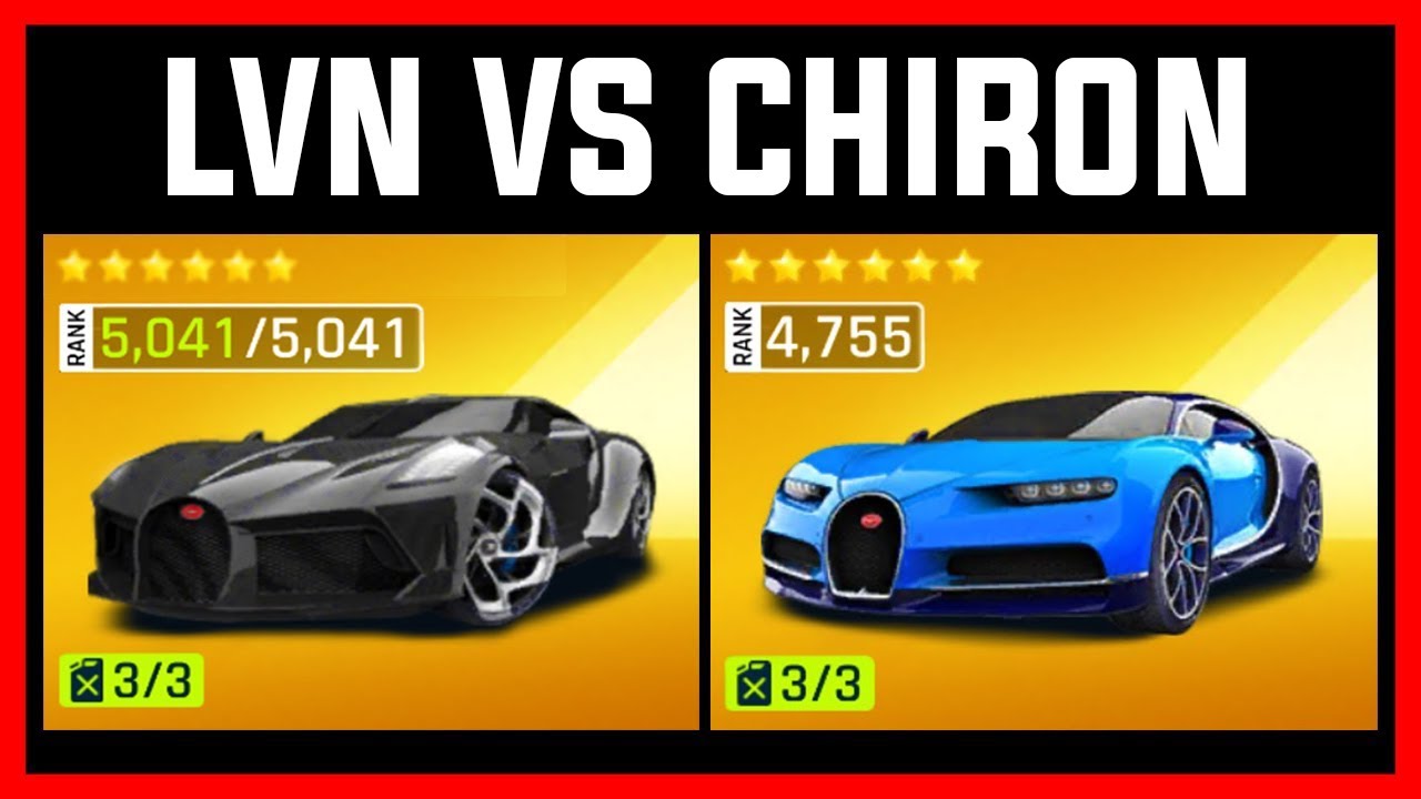 Asphalt 9 MAX Bugatti La Voiture Noire VS MAX Bugatti Chiron