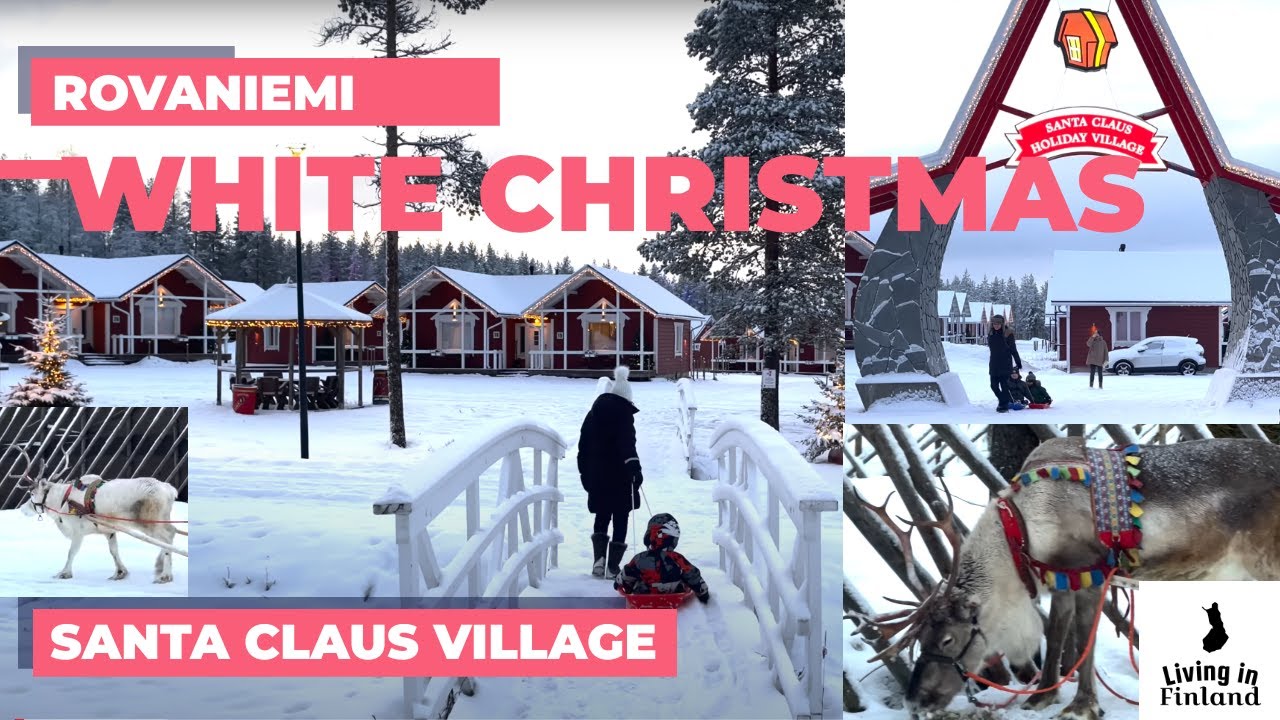 White Christmas at Santa Claus Village 4K HDR Rovaniemi Lapland Finland