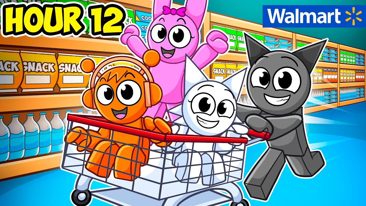 24 Hour OVERNIGHT at WALMART in Roblox With MY FRIENDS!