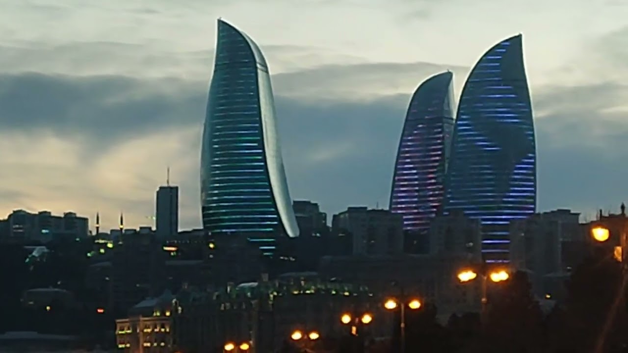 One evening at Baku boulevard Azerbaijan 