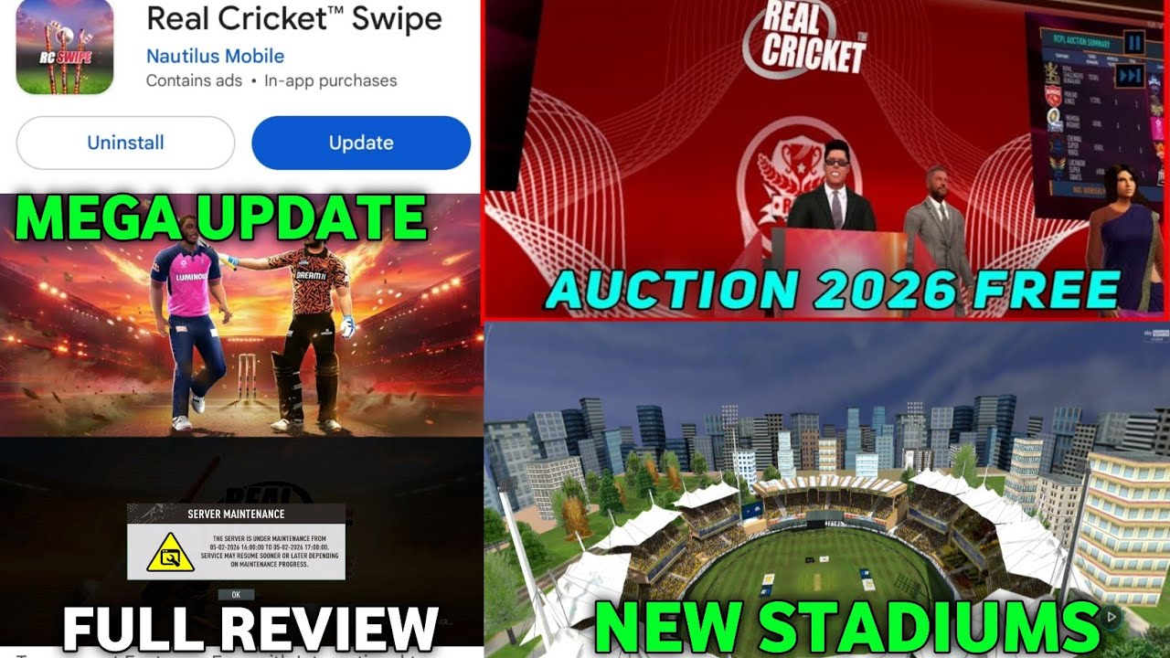 Finally Real Cricket Swipe Mega Update Released Full Review !
