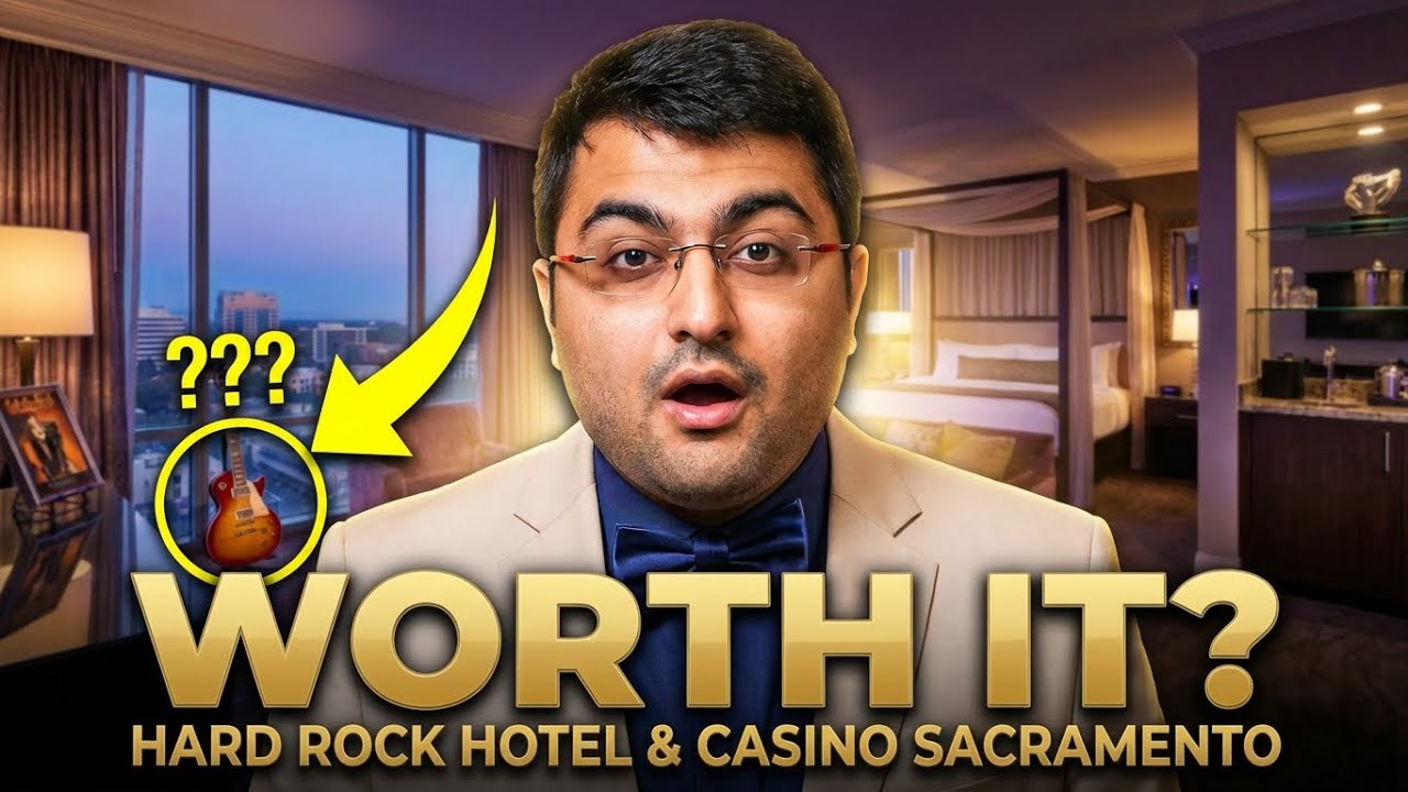 Экскурсия по номерам номеров в отеле Hard Rock Hotel Sacramento 🎸 | Стоит ли оно того? День 29