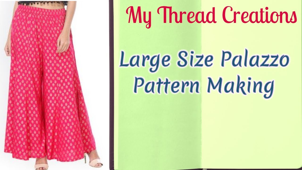 Large Size Simple Plazo Cutting Tutorial | Palazzo Pants Cutting Large Size #plazo #palazzopants