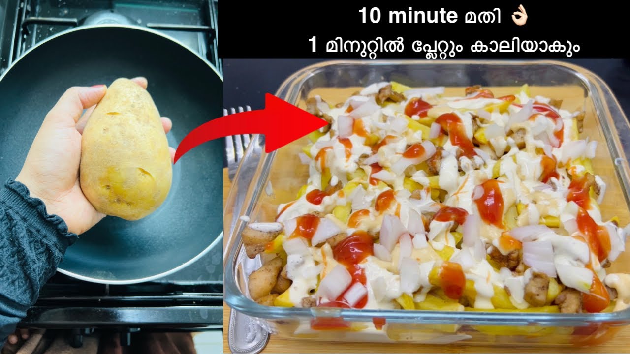 വിലപിടിപ്പുള്ള ഈ Item ഇനി Order ചെയ്യണ്ട 😱|10 മിനുറ്റിൽ ഉണ്ടാക്കാം 🔥| Loaded Fries recipe  malayalam
