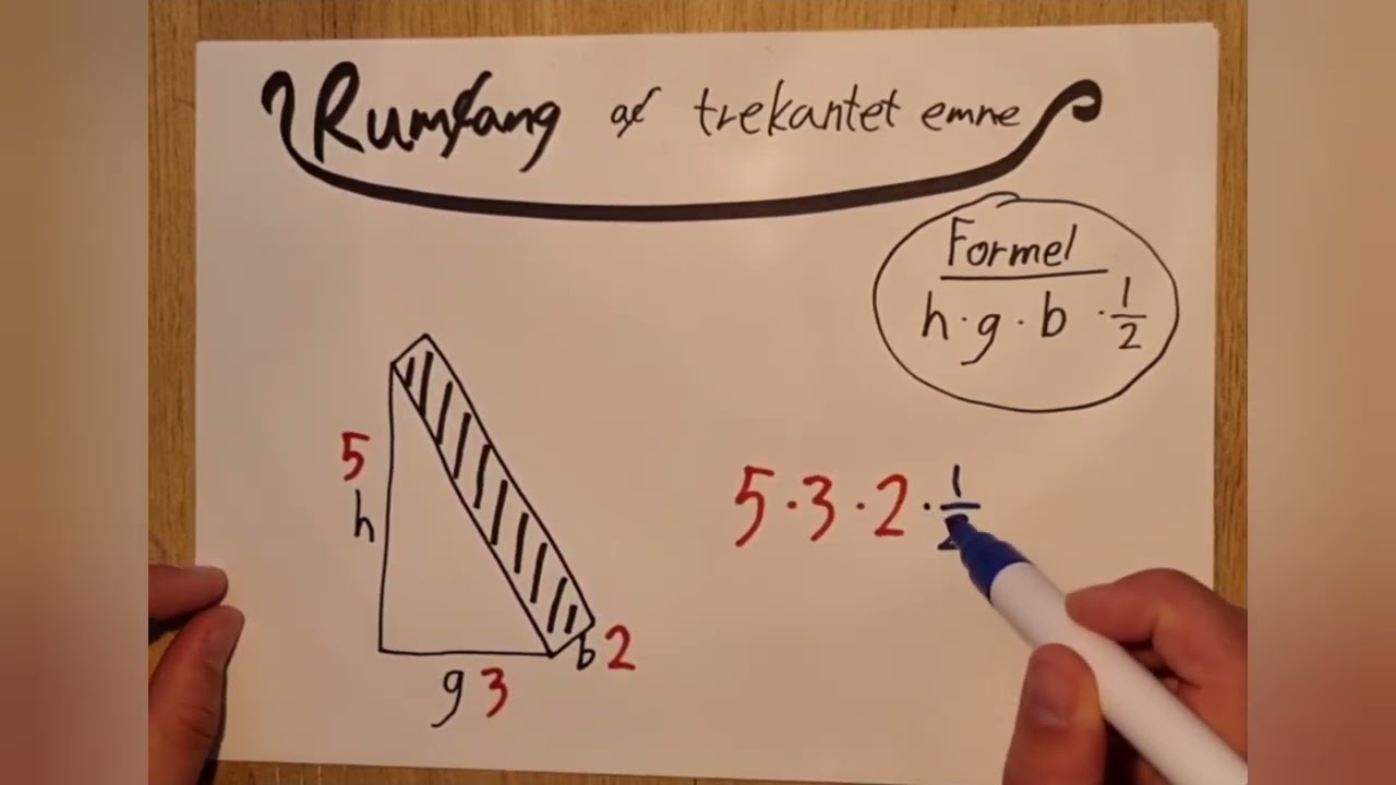 Rumfang af trekant (Trekantet emne) - Matematik
