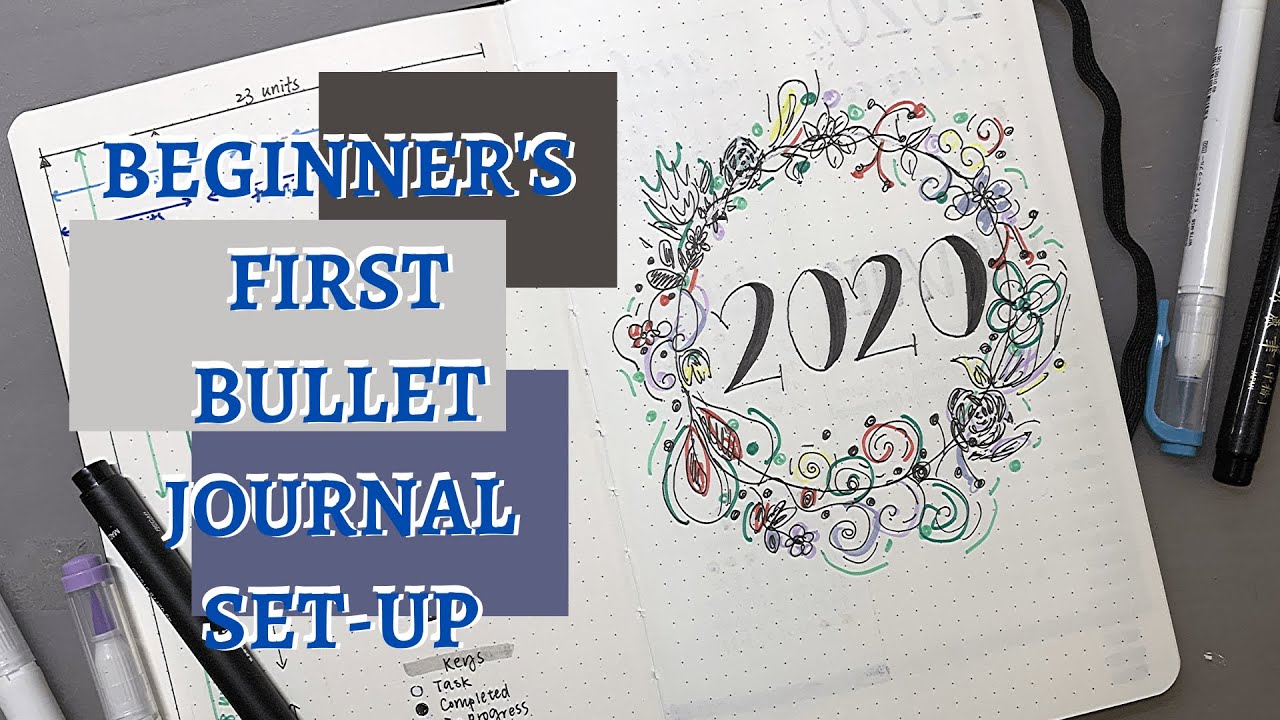 setting up my FIRST bullet journal | BEGINNER'S 2020 bujo set up