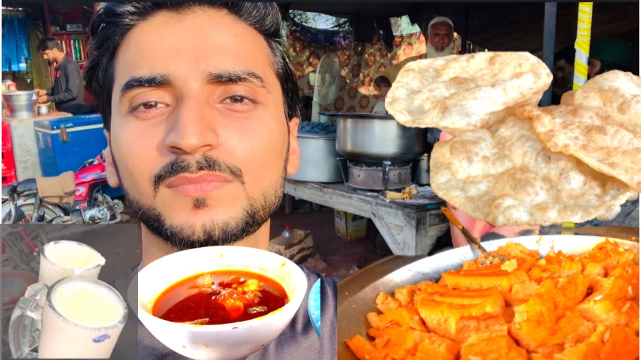 PAKISTANI STREET FOOD IN PHOOL NAGAR- HEAVY NASHTA SCENE - Haji Khushi Pay Wala-Halwa Puri-Nan Chany
