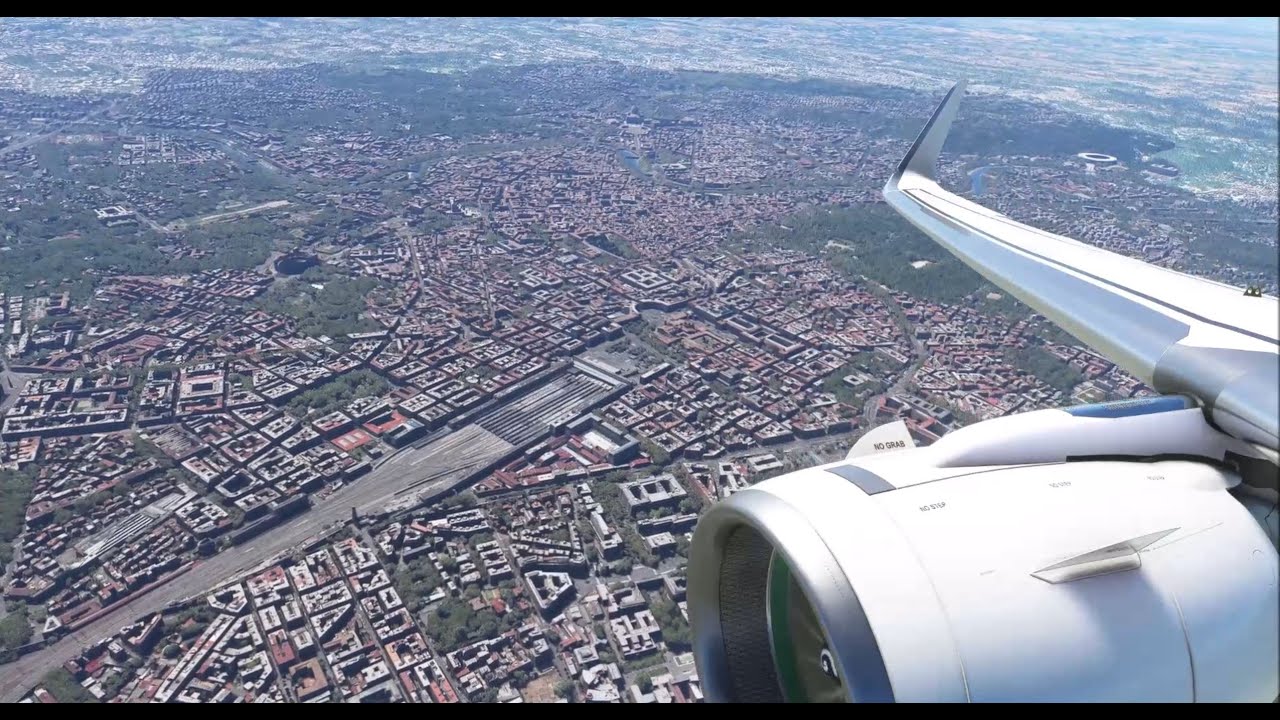 FS2020 Landing Rome Fiumicino - ILS 25