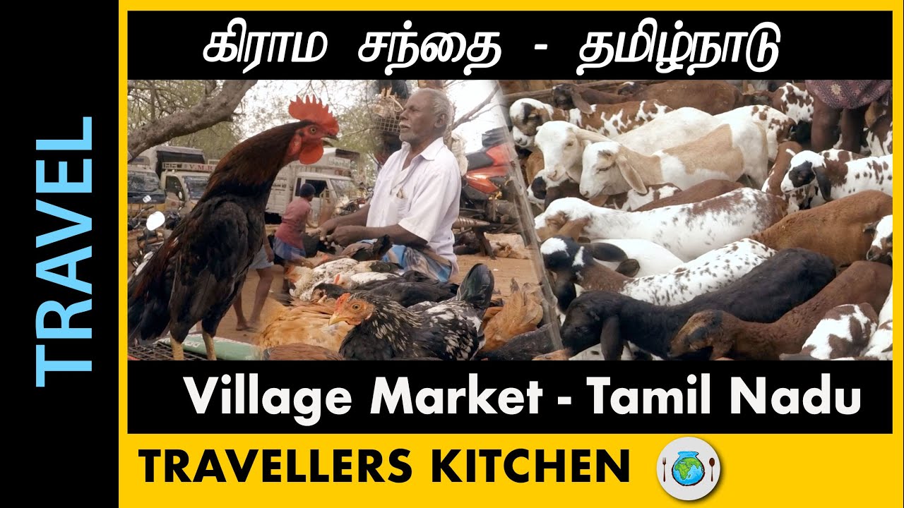 Live Village Super Market Tour - Tamil Nadu - South India | Chicken | Goat | Lamb | Fish | Vegetable