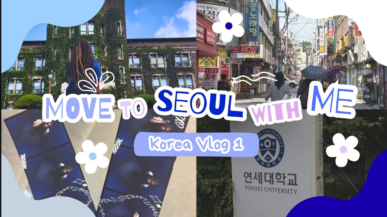 Move to Seoul South Korea with me as a Black girl | Dfw to Incheon flight, Yonsei University, Daiso