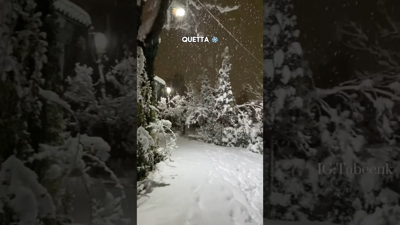 Heavy snowfall In Quetta ❄️ | #quetta #snowfall #shorts