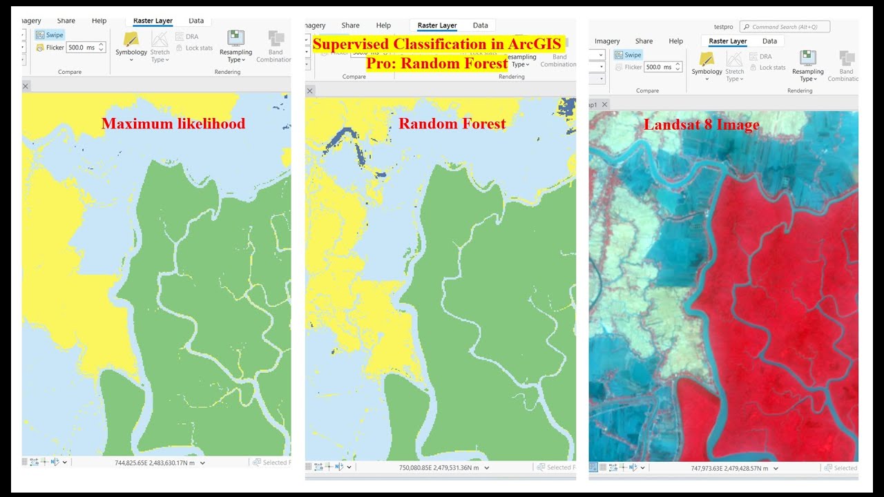 Контролируемая классификация в ArcGIS Pro: случайный лес