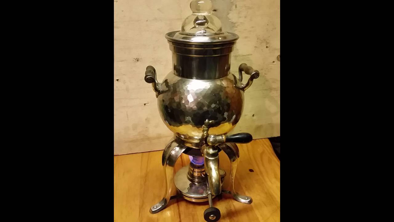 WMF coffee percolator spirit fired test with water.