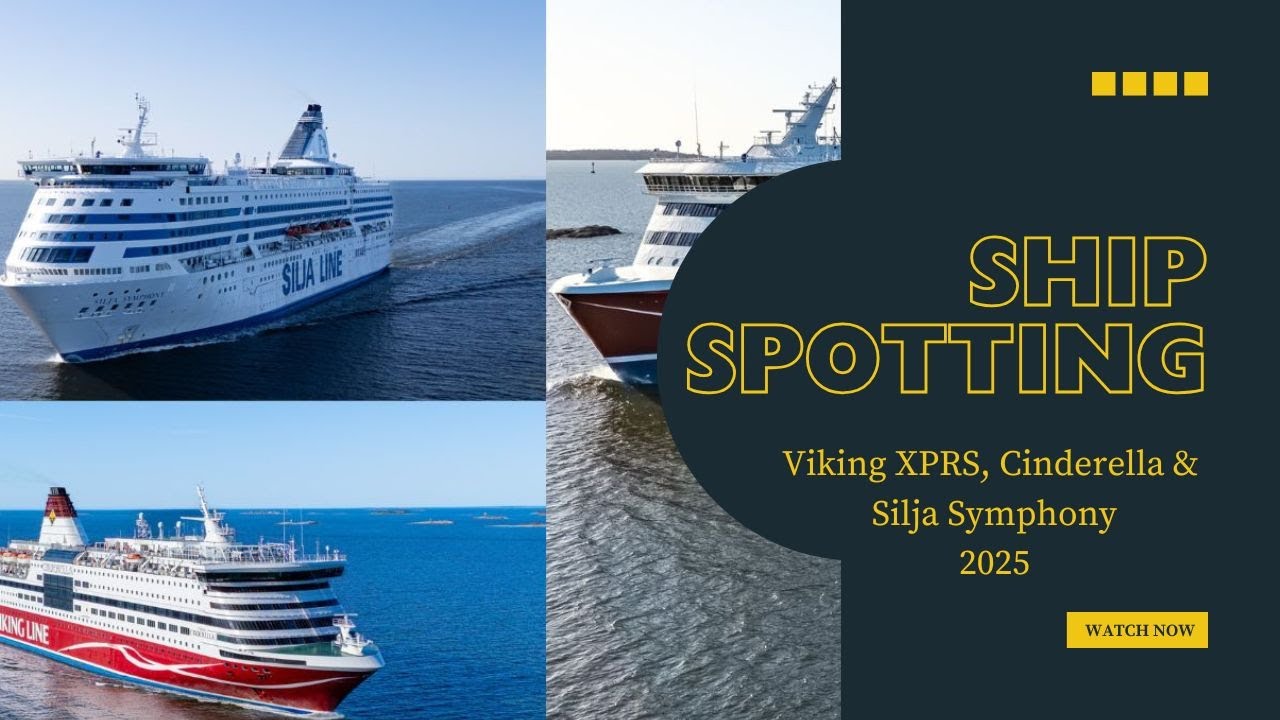 Ship spotting: Suomenlinnassa – Drone: Viking XPRS, Cinderella & Silja Symphony