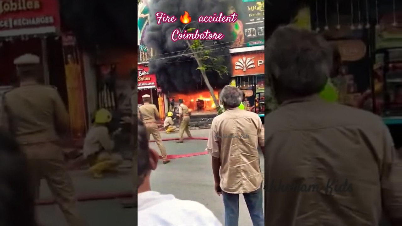 Coimbatore saibaba colony near Hari Hospital Fire Accident #fireaccident #fire #fireservice #shorts