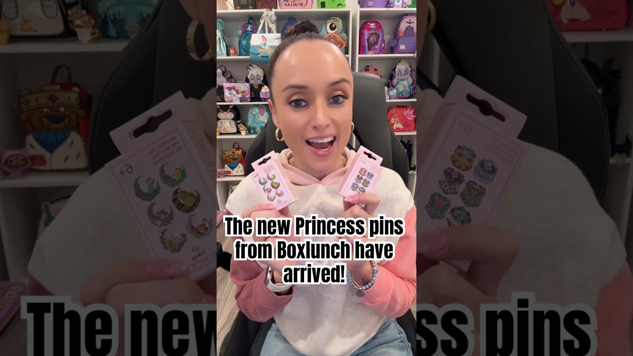 They are here! The new Disney princess pins from Boxlunch! #disney #pins #haul #unboxing #fyp #short