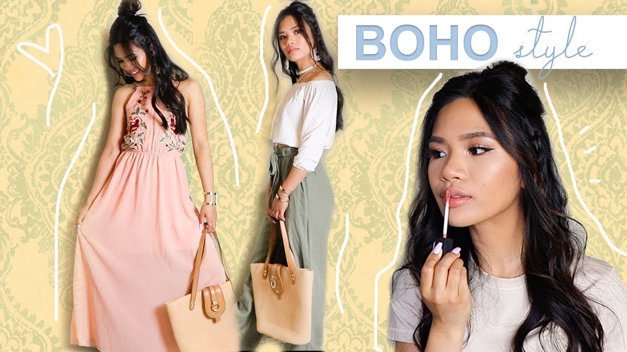 Modern Bohemian Style Hair, Makeup, + Outfits!