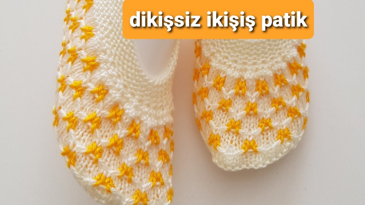 ÇOK KOLAY İKİ ŞİŞ DİKİŞSİZ PATİK YAPILIŞI / #İKİŞİŞDİKİŞSİZPATİK
