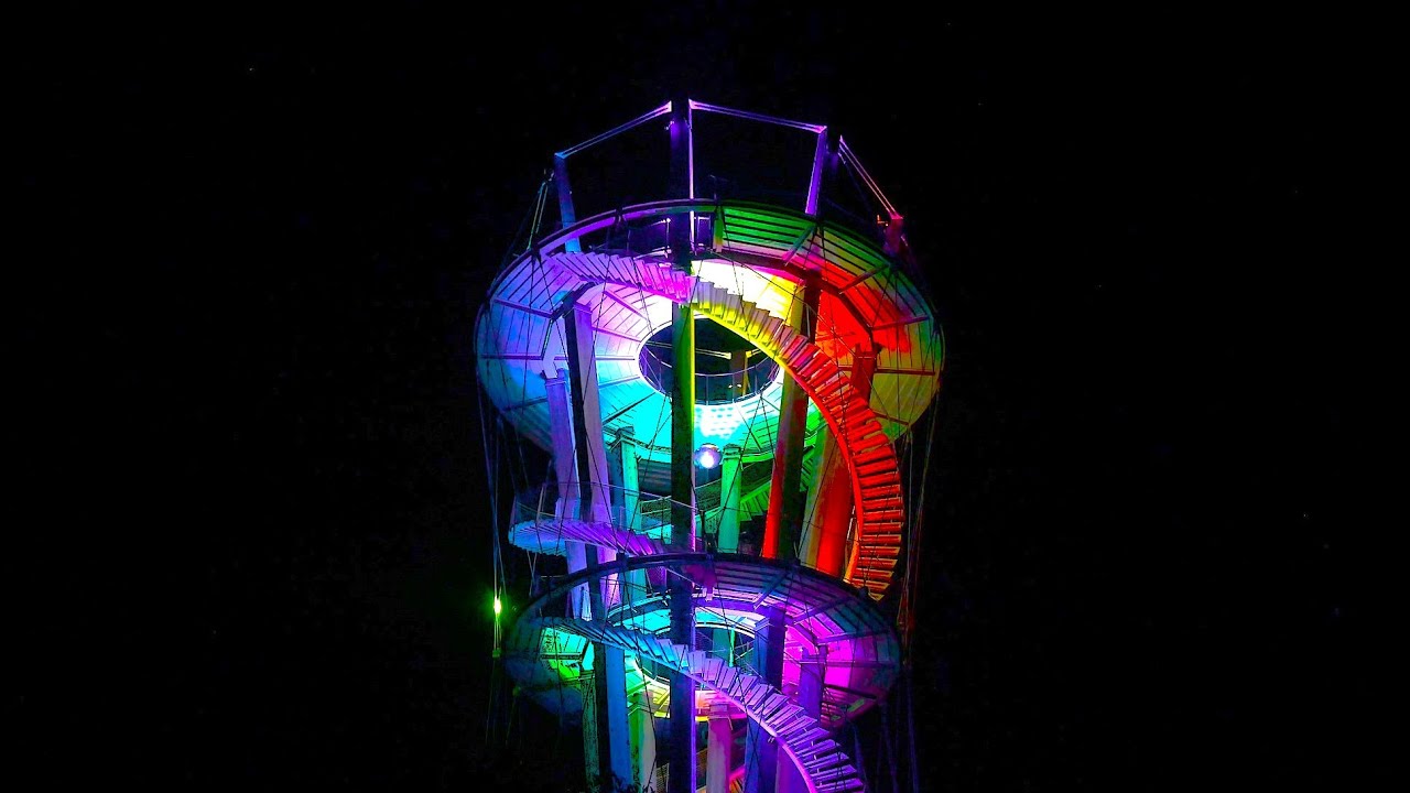 Schönbuchturm Herrenberg   An / Aussichten Nr. 29   Aufnahmen vom 18.10.2025   ( Lichtershow )