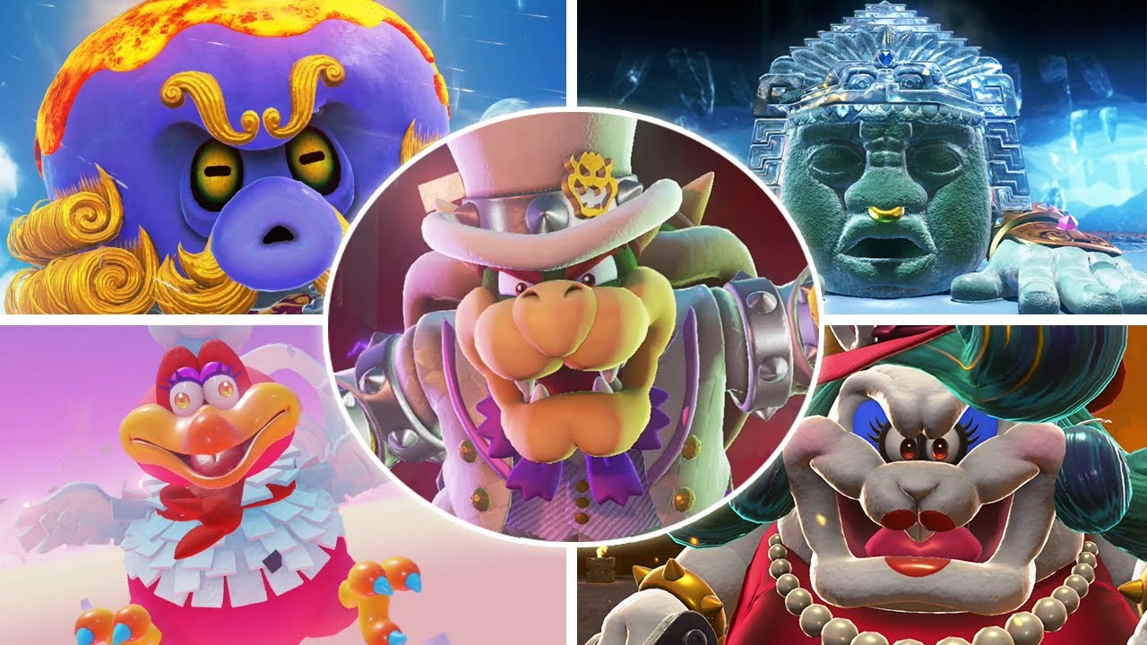 TODOS LOS JEFES MEJORADOS | SUPER MARIO ODYSSEY