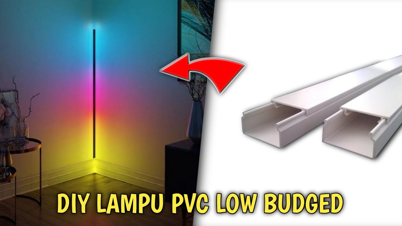 DIY led sudut kamar DARI PVC || lampu kamar gaming low budged