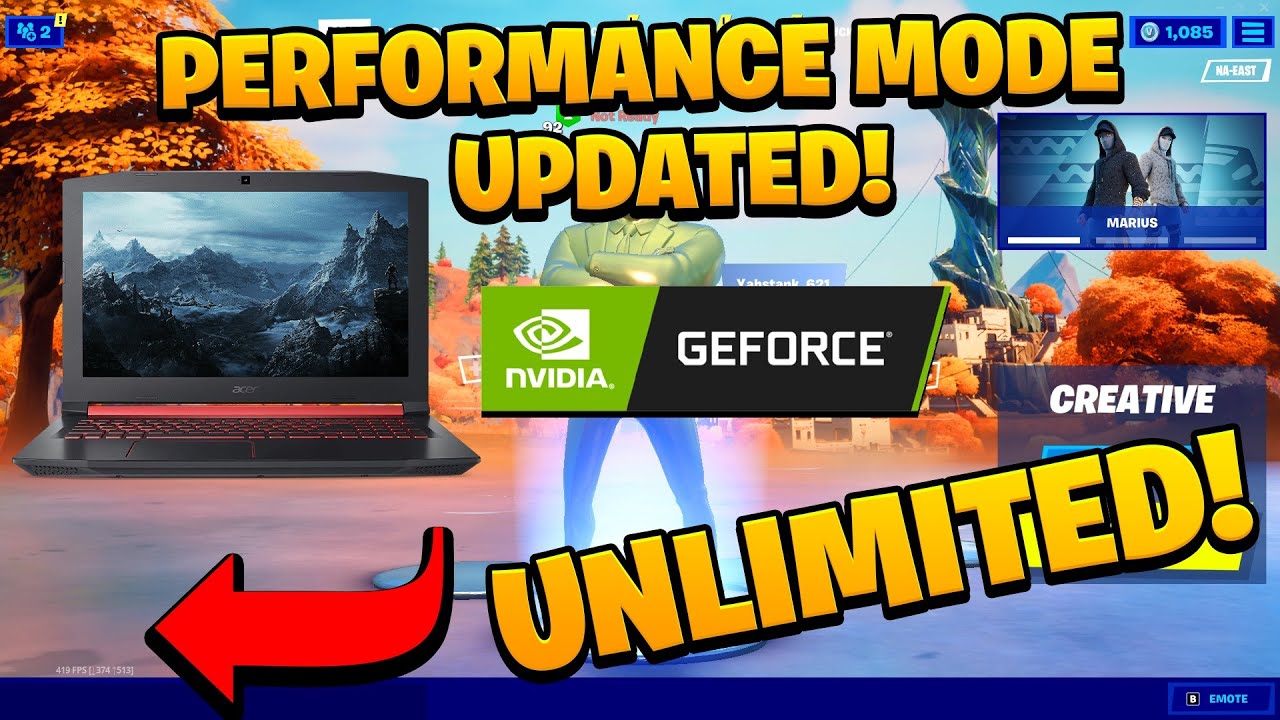 Acer Nitro 5 Performance Mode Updated (fortnite)