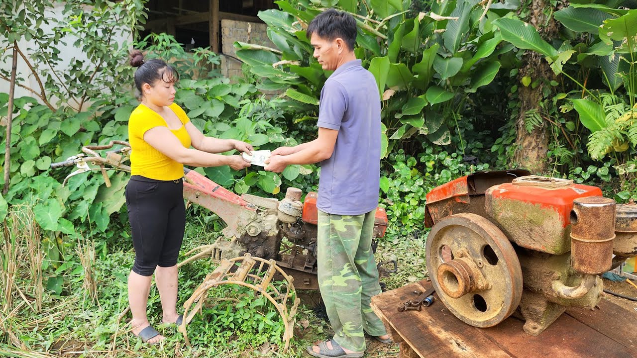 Genius Girl. Repair Complete Restoration of Diesel Engines. Agricultural Machine Engines