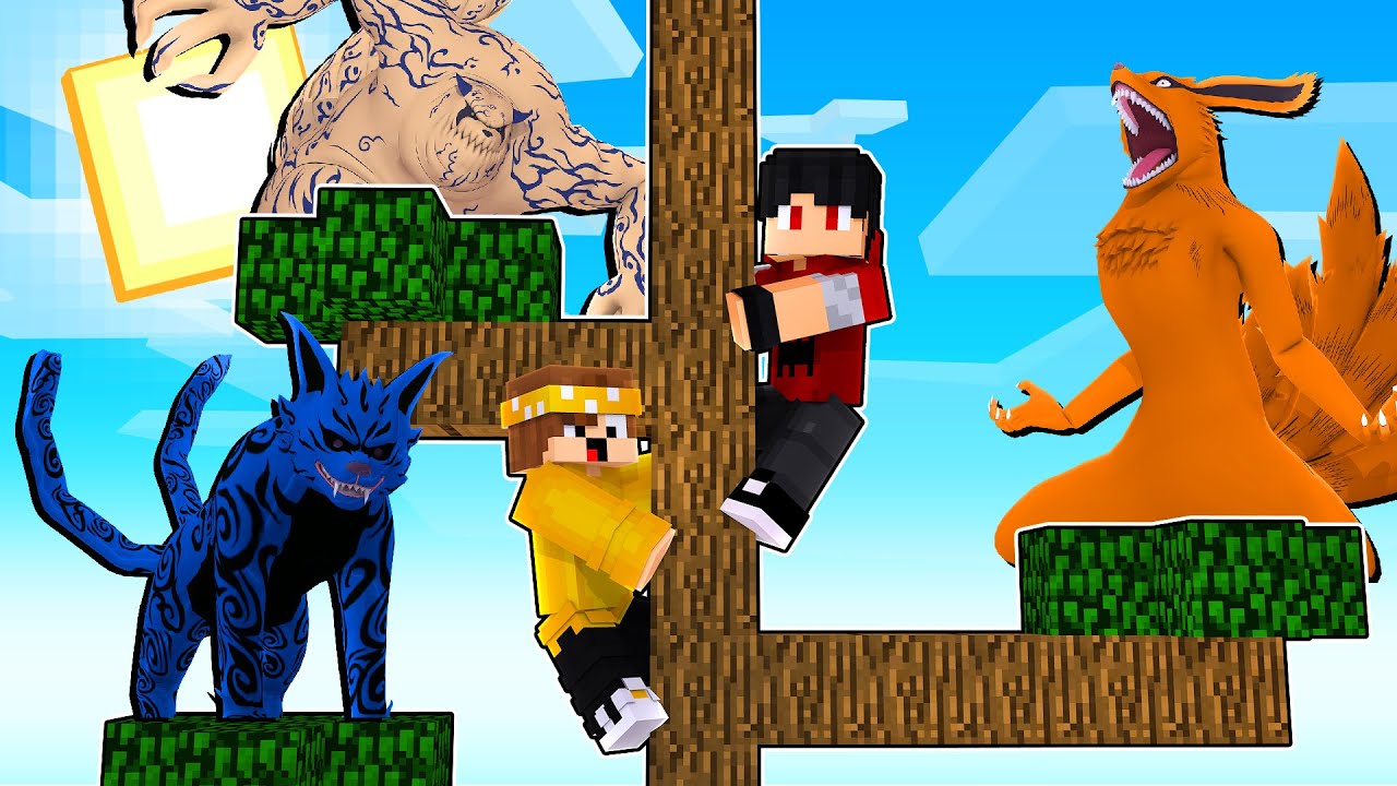 NÃO CAIA DA ÁRVORE DAS BIJUUS DE NARUTO NO MINECRAFT! ‹‹ P3DRU ››