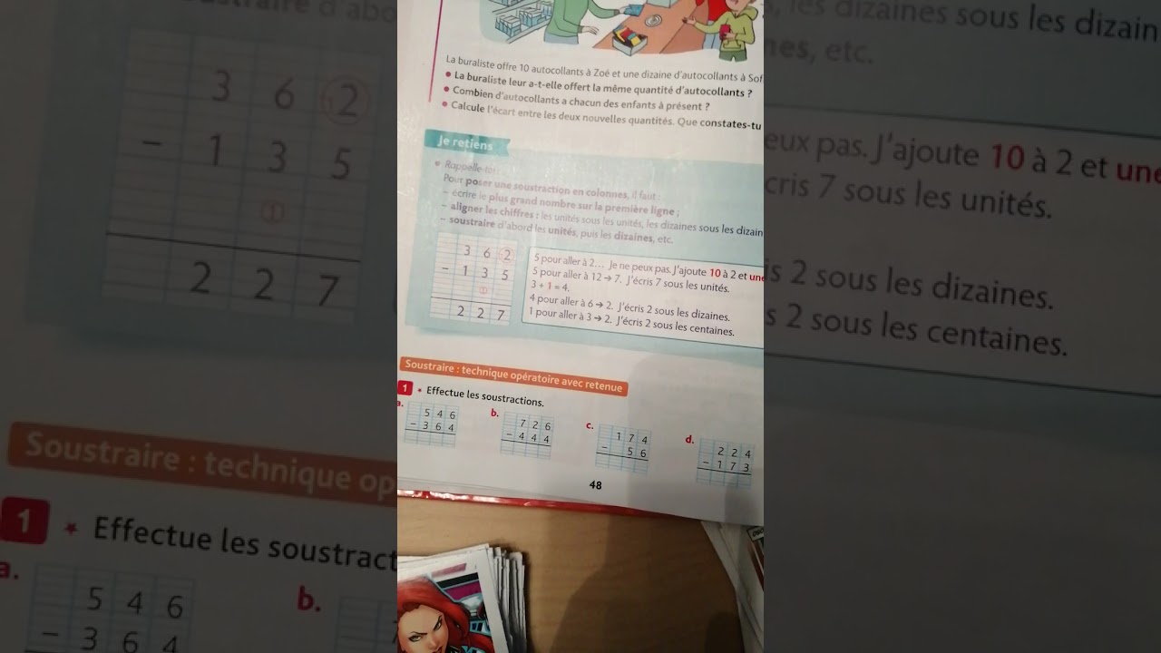 CE2 calcul je retiens + exercices
