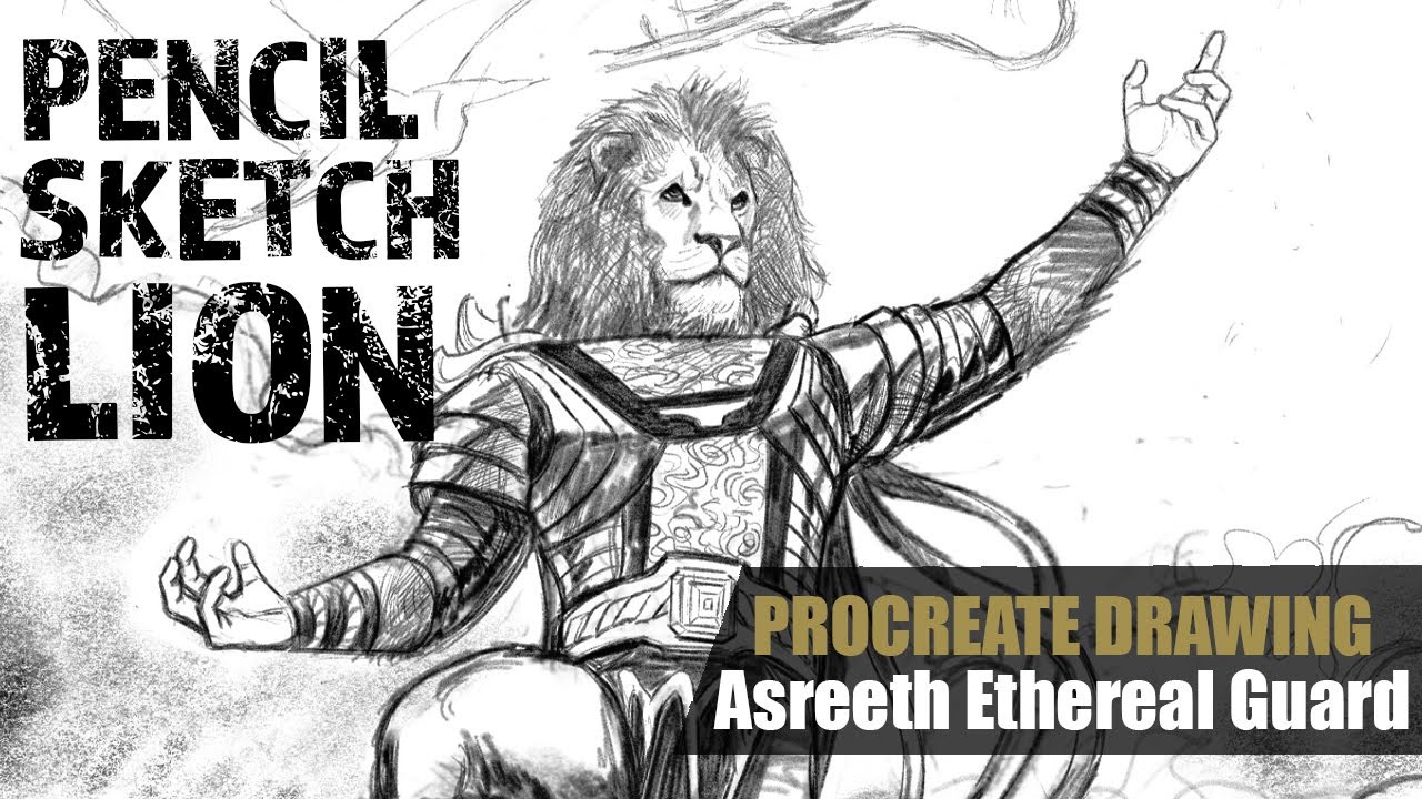 Asreeth Ethereal Guard Pencil Sketch | The Realm Ethereal