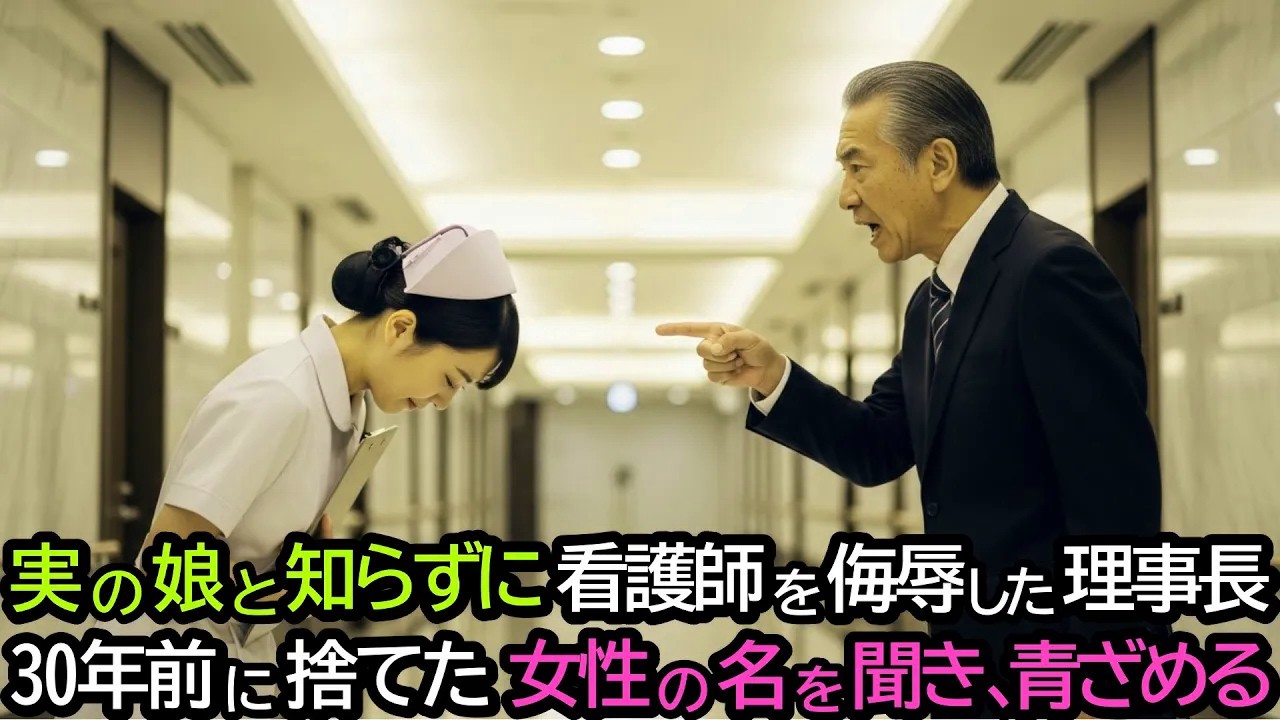 実の娘とは知らずに看護師を侮辱した理事長。30年前に捨てた女性の名前を聞き、青ざめる…