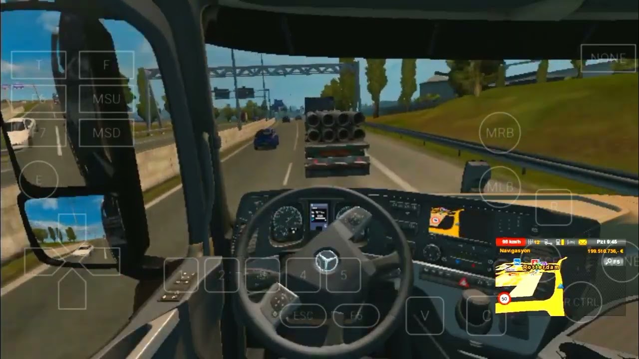 Euro Truck Simulator 2 Android test Mediatek Helio G80 || Winlator 10 ||