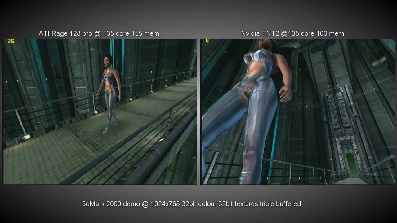 ATi vs Nvidia graphics cards 1999 ATI Rage 128 Pro vs Nvidia Riva TNT2 DX 7.0