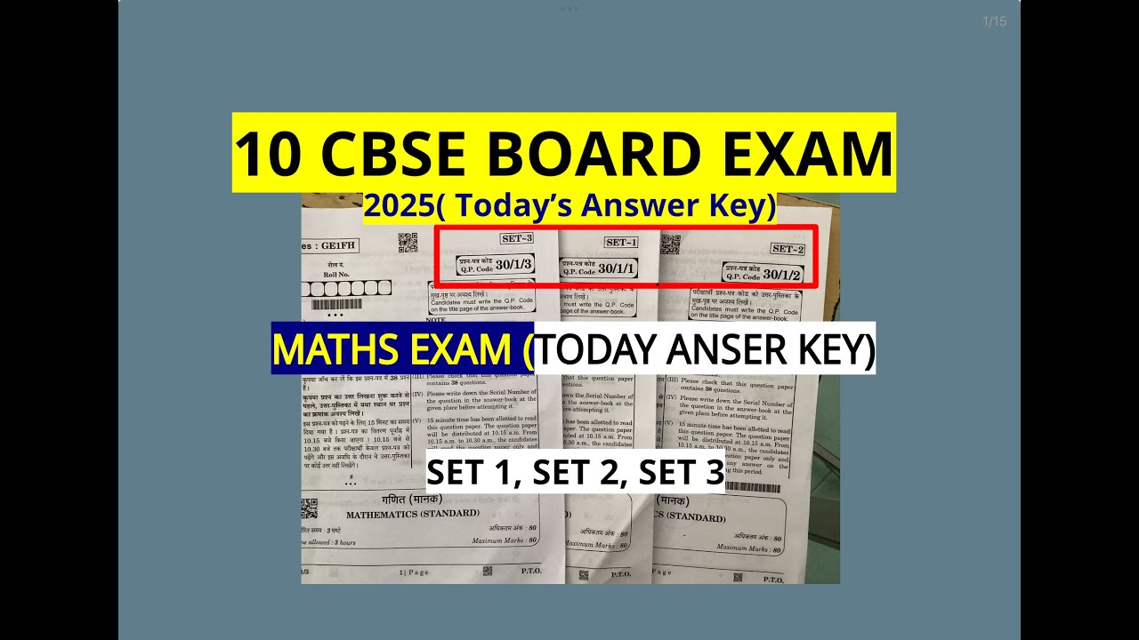 10 CBSE BOARD EXAM Maths Answer key 2025 | 10th maths CBSE BOARD exam answer key in tamil | 10 maths