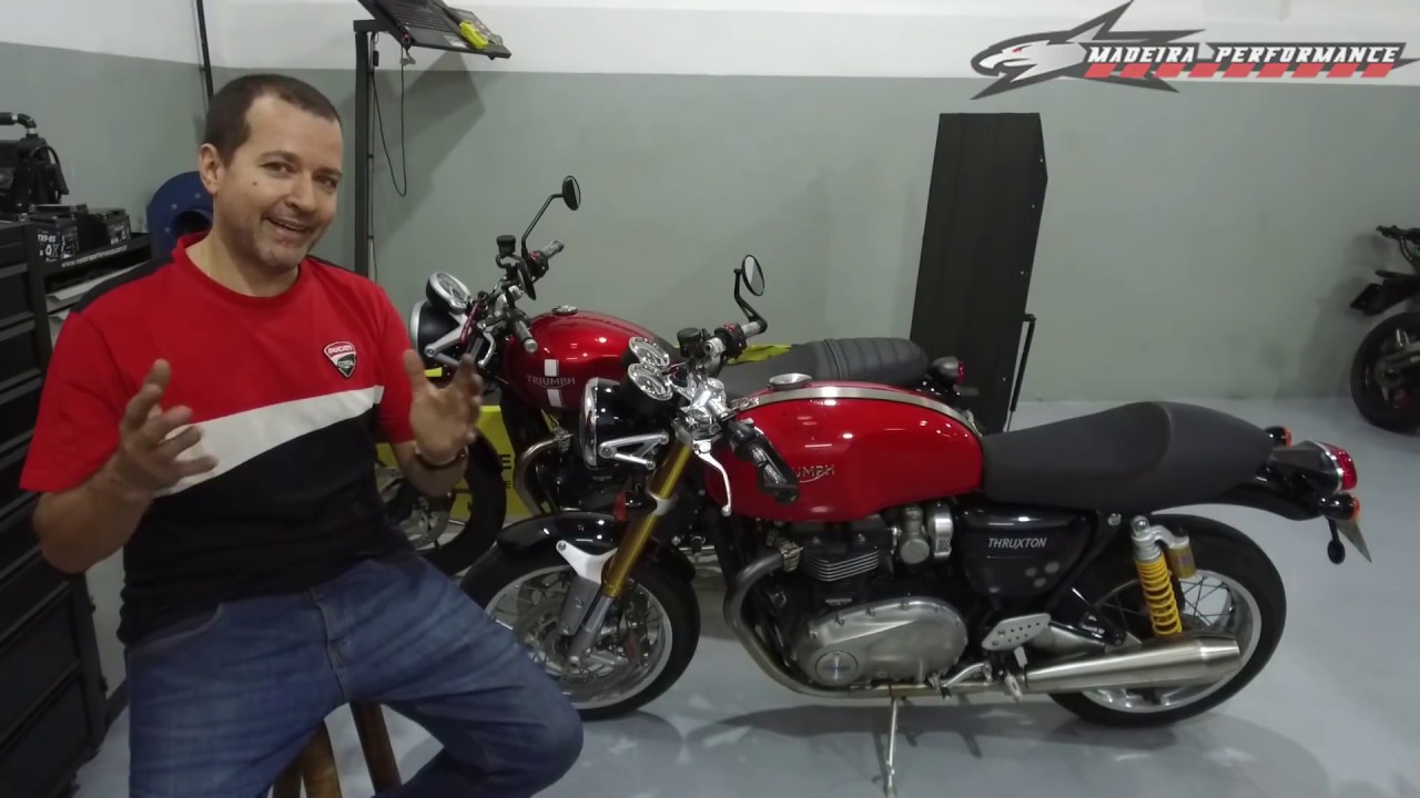MP - Comparativo THRUXTON 1200R x STREET TWIN. ST3 765 RS no dino.