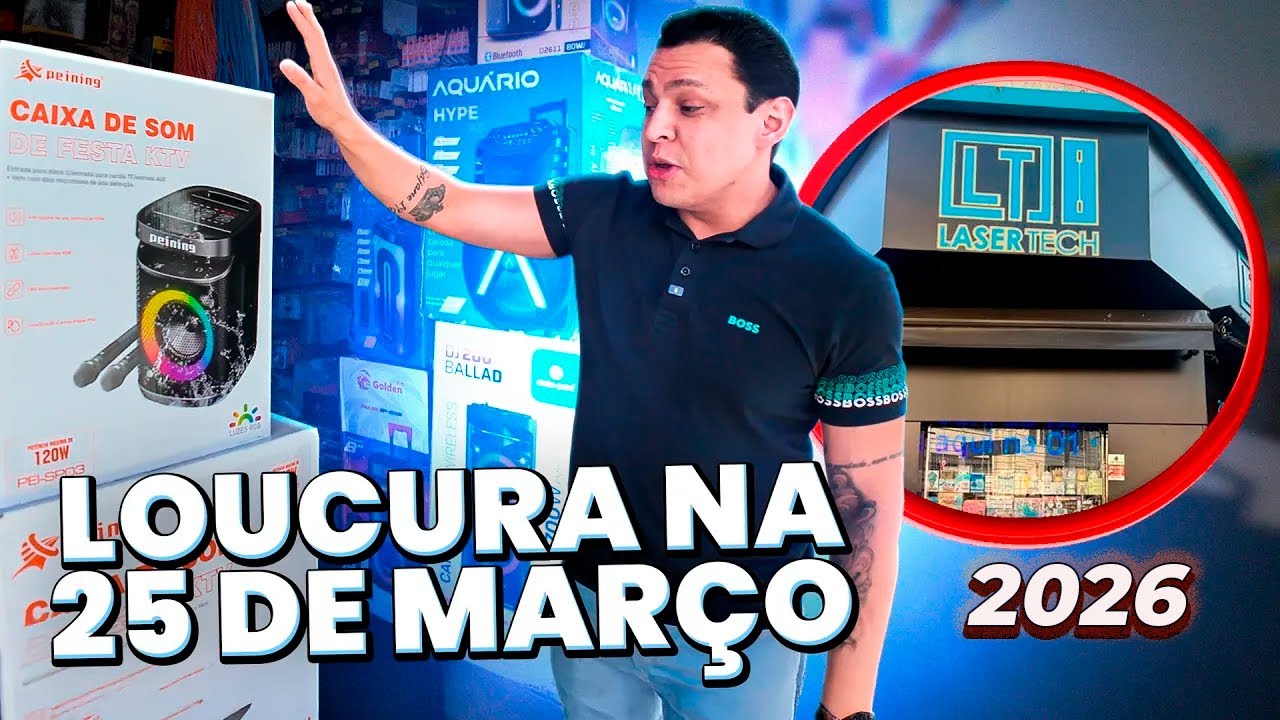 PREÇOS DA 25 DE MARÇO ATUALIZADOS 2026! Eletrônicos, caixas de som, acessórios e muitos mais